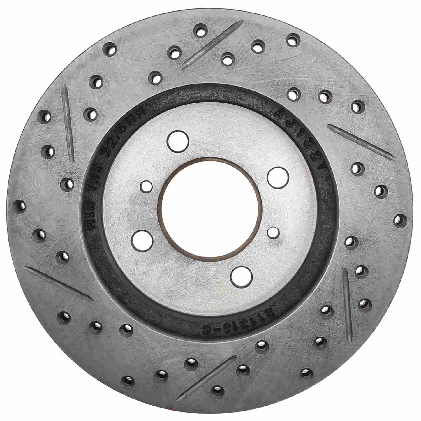 StopTech Sport Drilled/Slotted Brake Rotor; Front Left