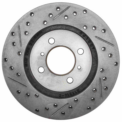 StopTech Sport Drilled/Slotted Brake Rotor; Front Left