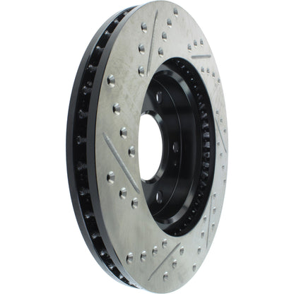 StopTech Sport Drilled/Slotted Brake Rotor; Front Left