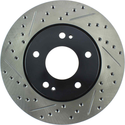 StopTech Sport Drilled/Slotted Brake Rotor; Front Right