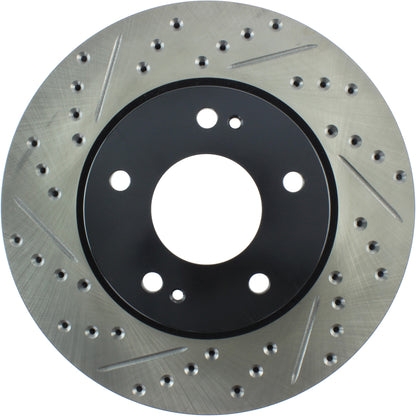 StopTech Sport Drilled/Slotted Brake Rotor; Front Right