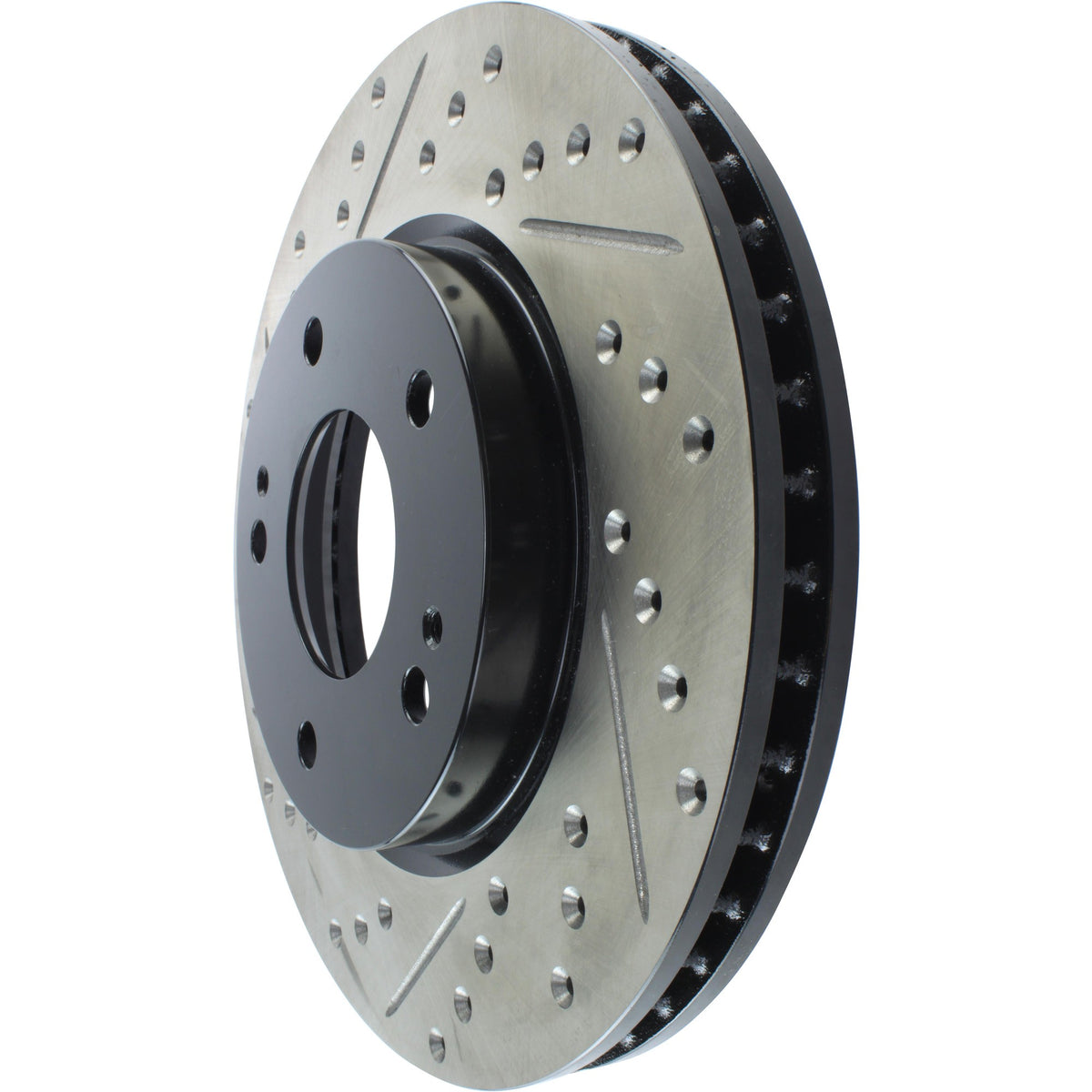 StopTech Sport Drilled/Slotted Brake Rotor; Front Right