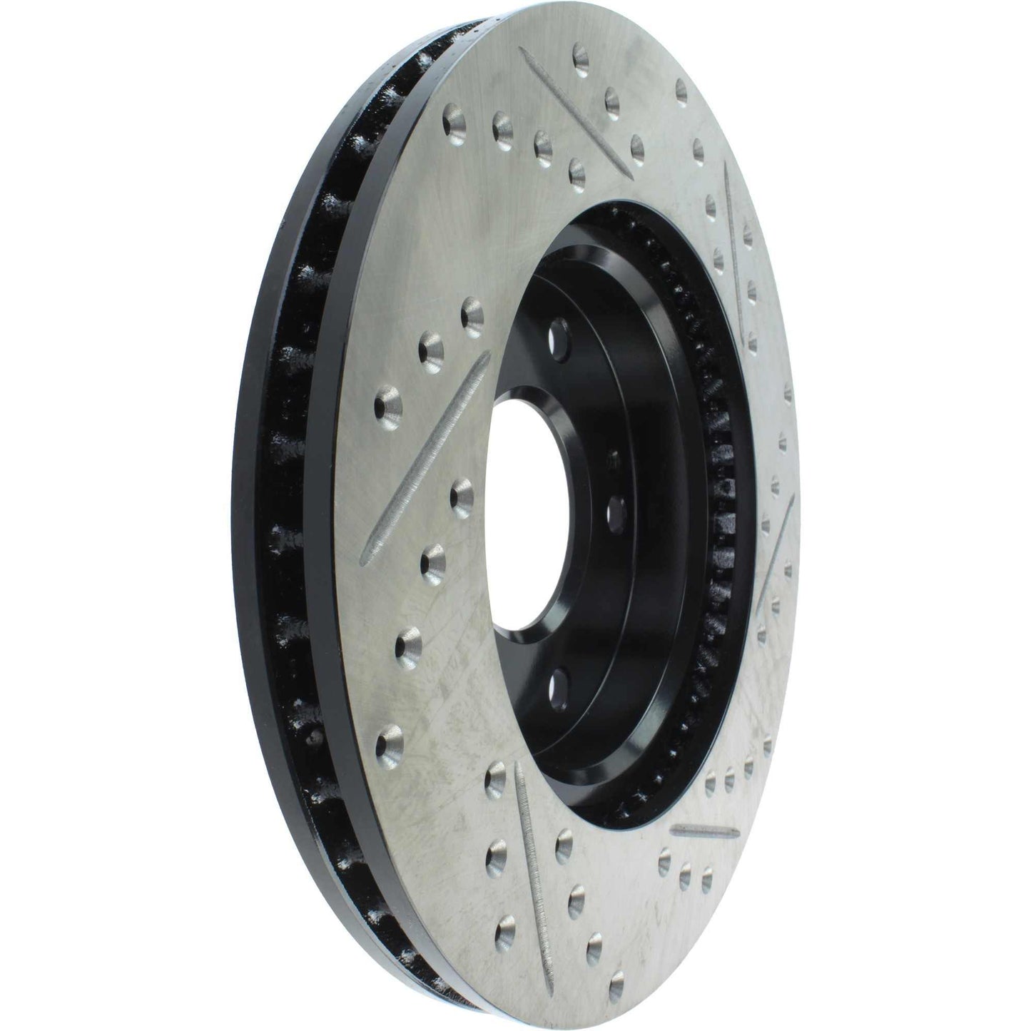 StopTech Sport Drilled/Slotted Brake Rotor; Front Right