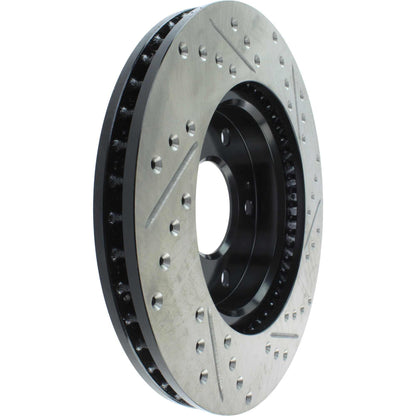 StopTech Sport Drilled/Slotted Brake Rotor; Front Right