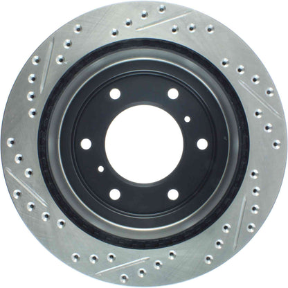 StopTech Sport Drilled/Slotted Brake Rotor; Rear Left