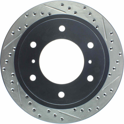 StopTech Sport Drilled/Slotted Brake Rotor; Rear Left