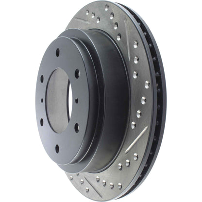 StopTech Sport Drilled/Slotted Brake Rotor; Rear Left