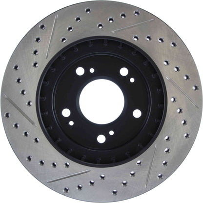 StopTech Sport Drilled/Slotted Brake Rotor; Front Left