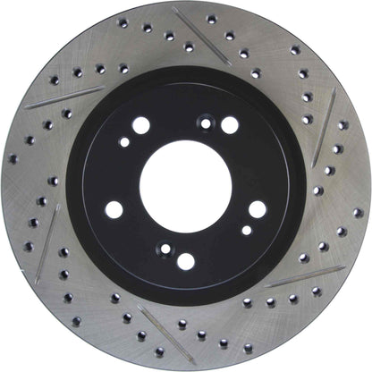 StopTech Sport Drilled/Slotted Brake Rotor; Front Left