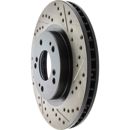 StopTech Sport Drilled/Slotted Brake Rotor; Front Left