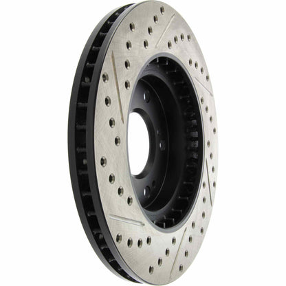 StopTech Sport Drilled/Slotted Brake Rotor; Front Left