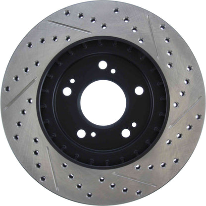 StopTech Sport Drilled/Slotted Brake Rotor; Front Right
