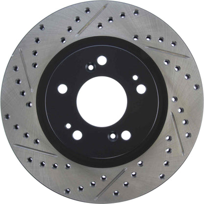 StopTech Sport Drilled/Slotted Brake Rotor; Front Right