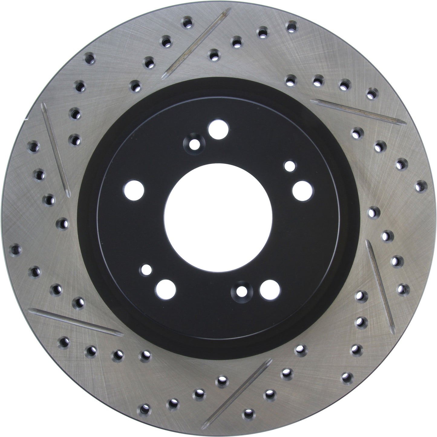 StopTech Sport Drilled/Slotted Brake Rotor; Front Right