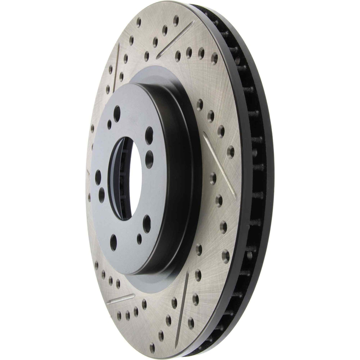 StopTech Sport Drilled/Slotted Brake Rotor; Front Right