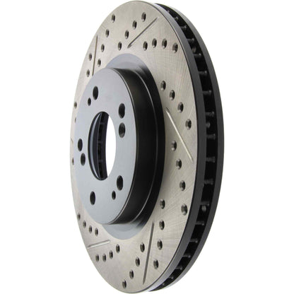 StopTech Sport Drilled/Slotted Brake Rotor; Front Right