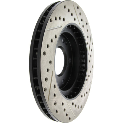 StopTech Sport Drilled/Slotted Brake Rotor; Front Right