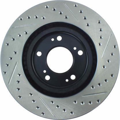 StopTech Sport Drilled/Slotted Brake Rotor; Front Right