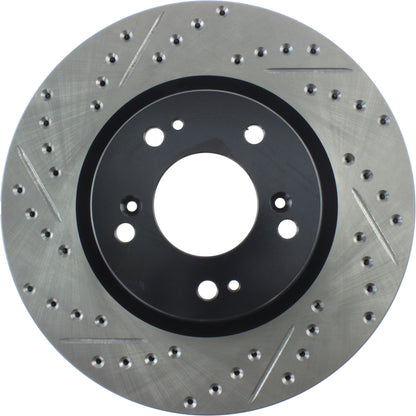 StopTech Sport Drilled/Slotted Brake Rotor; Front Right