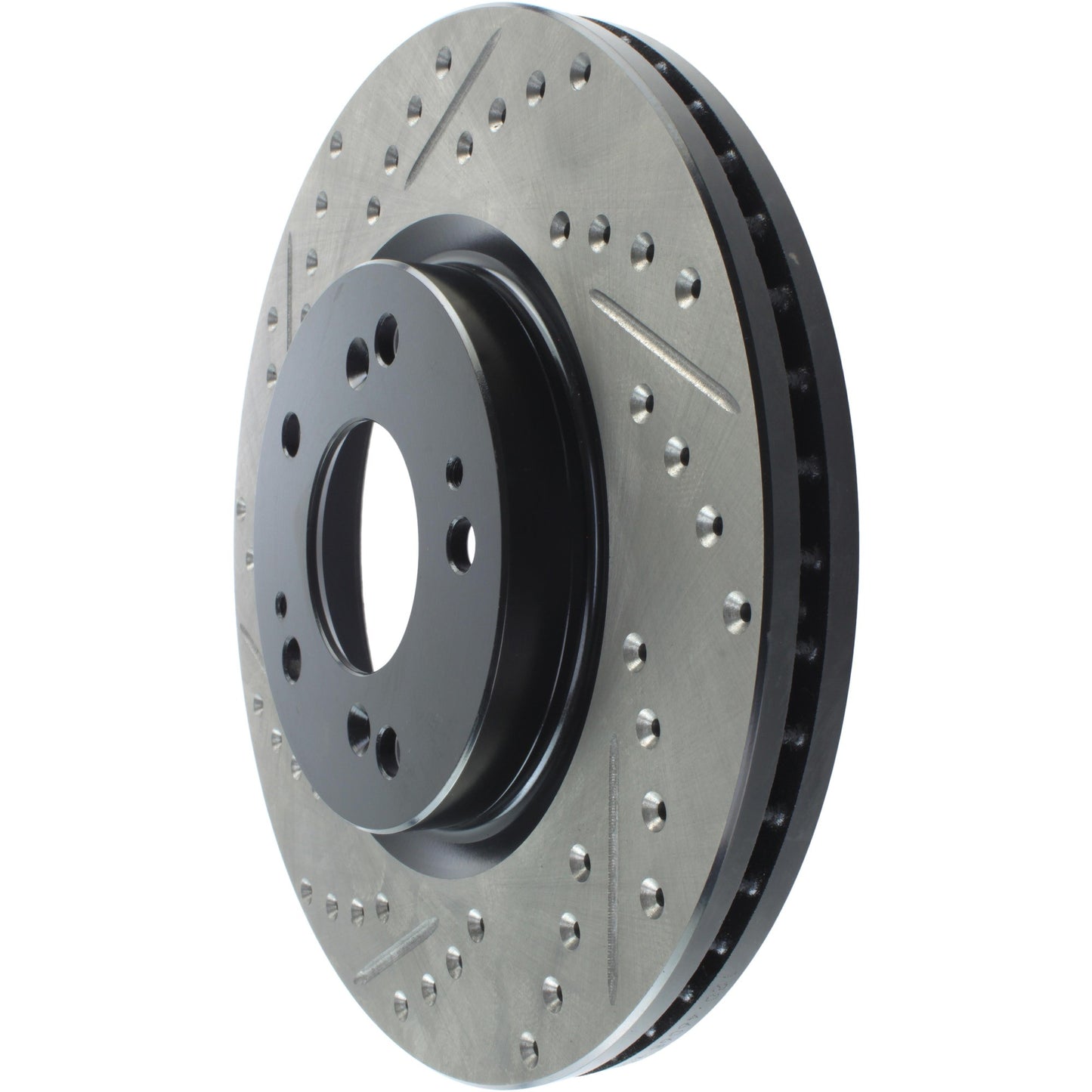 StopTech Sport Drilled/Slotted Brake Rotor; Front Right