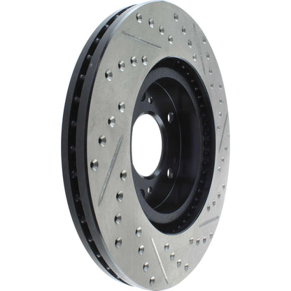 StopTech Sport Drilled/Slotted Brake Rotor; Front Right