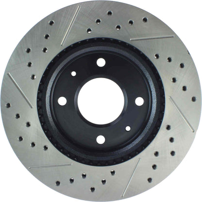StopTech Sport Drilled/Slotted Brake Rotor; Front Left