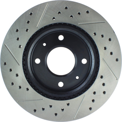 StopTech Sport Drilled/Slotted Brake Rotor; Front Left