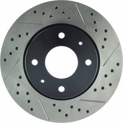 StopTech Sport Drilled/Slotted Brake Rotor; Front Left