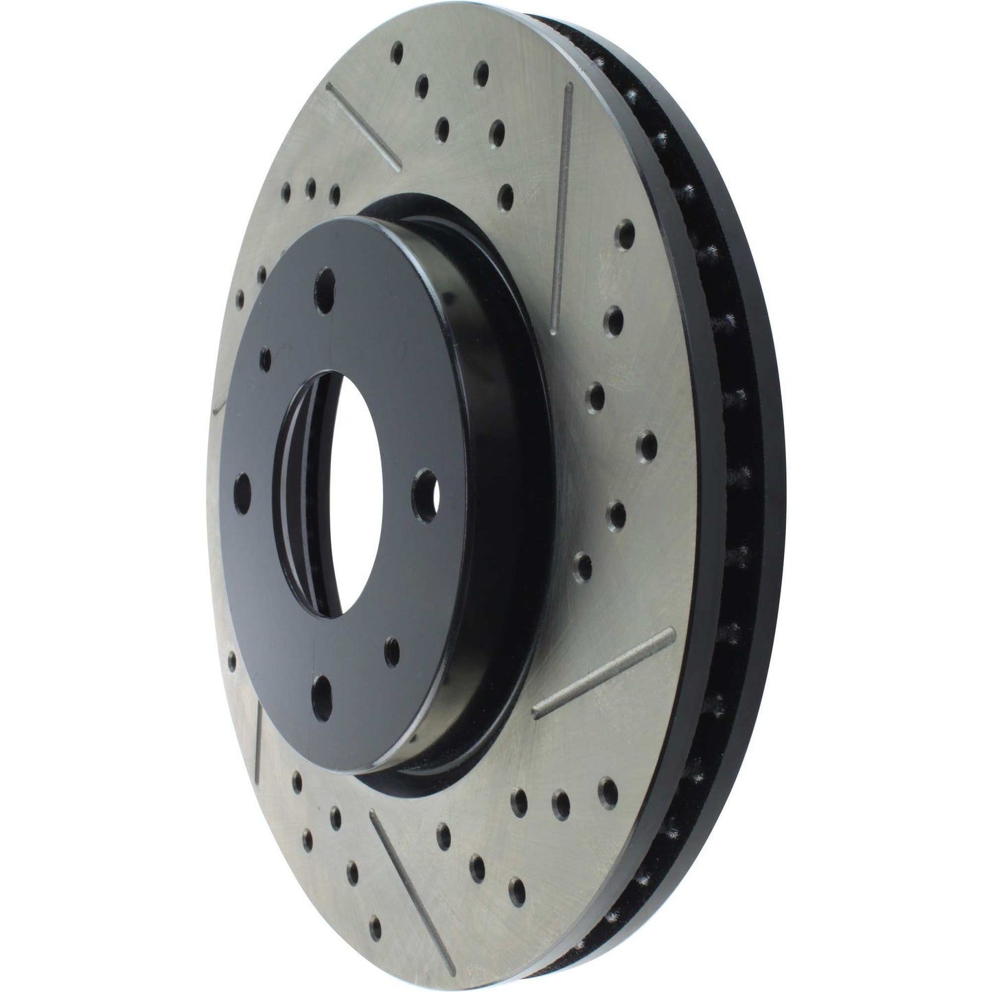 StopTech Sport Drilled/Slotted Brake Rotor; Front Left