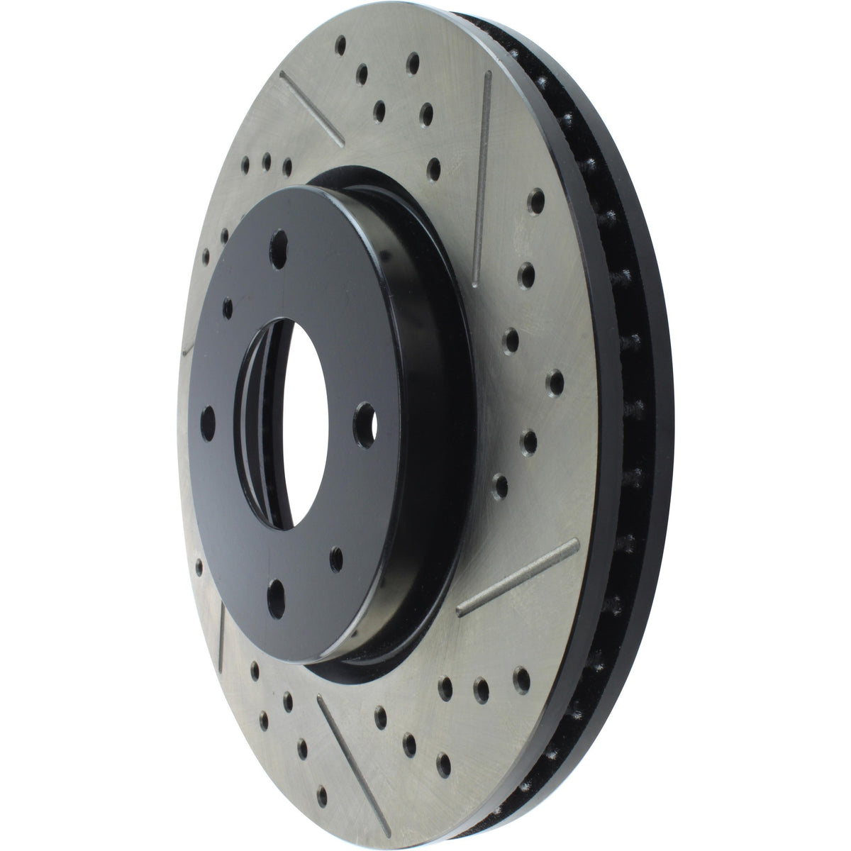 StopTech Sport Drilled/Slotted Brake Rotor; Front Left