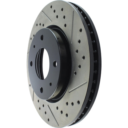 StopTech Sport Drilled/Slotted Brake Rotor; Front Left