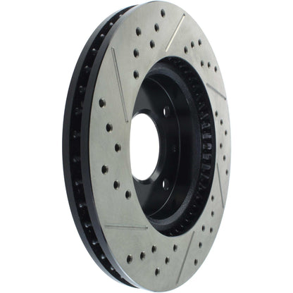 StopTech Sport Drilled/Slotted Brake Rotor; Front Left