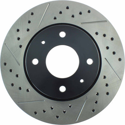 StopTech Sport Drilled/Slotted Brake Rotor; Front Right