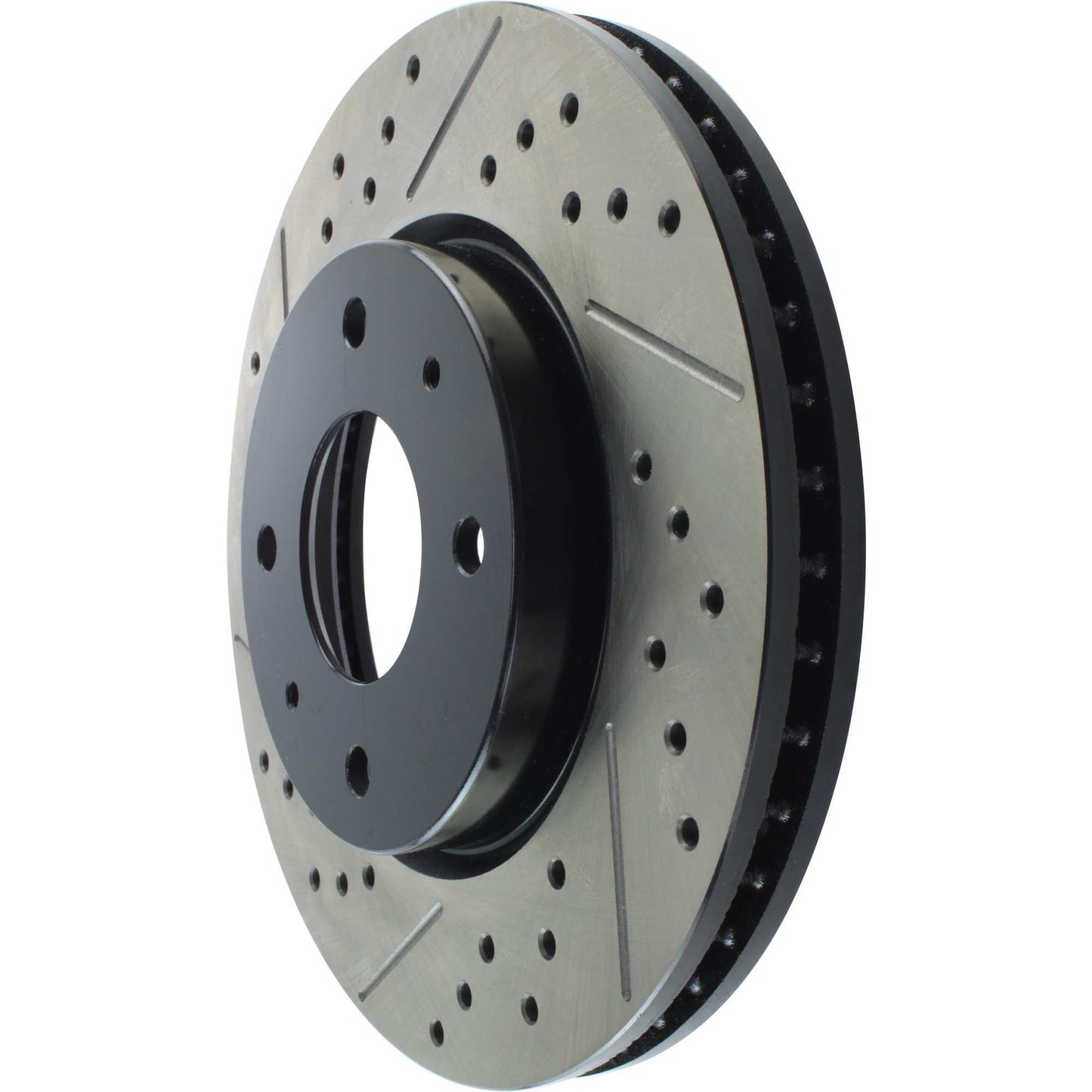 StopTech Sport Drilled/Slotted Brake Rotor; Front Right