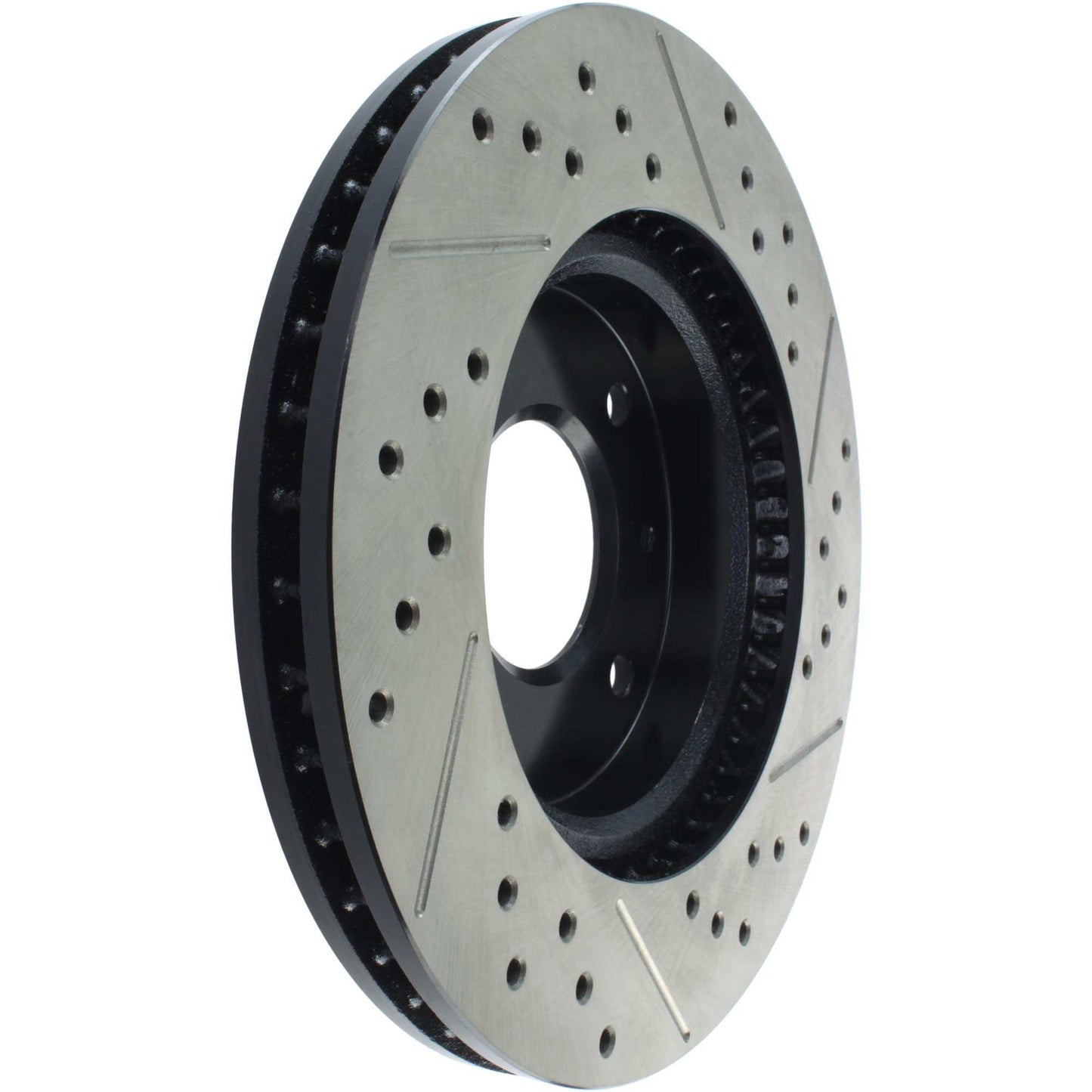 StopTech Sport Drilled/Slotted Brake Rotor; Front Right