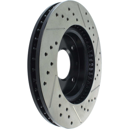 StopTech Sport Drilled/Slotted Brake Rotor; Front Right