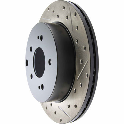 StopTech Sport Drilled/Slotted Brake Rotor; Rear Left