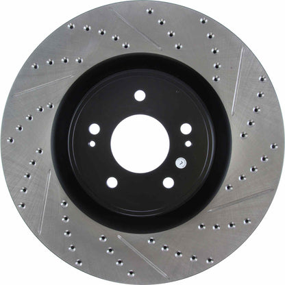 StopTech Sport Drilled/Slotted Brake Rotor; Front Left