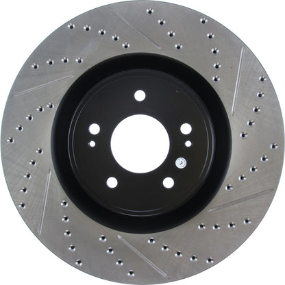 StopTech Sport Drilled/Slotted Brake Rotor; Front Left