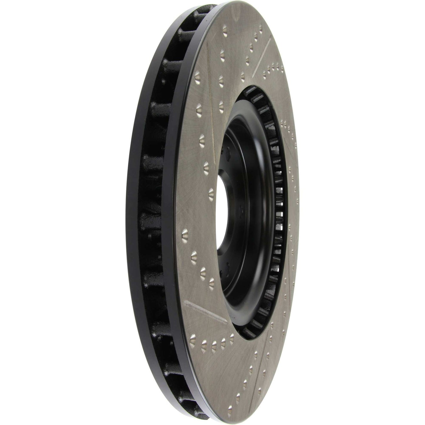 StopTech Sport Drilled/Slotted Brake Rotor; Front Left