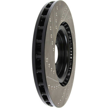 StopTech Sport Drilled/Slotted Brake Rotor; Front Left