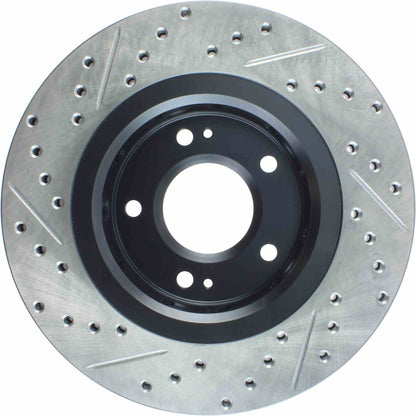 StopTech Sport Drilled/Slotted Brake Rotor; Front Left