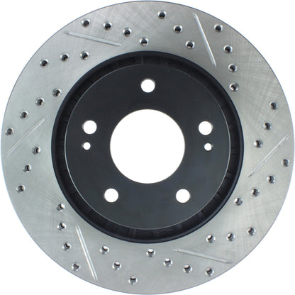 StopTech Sport Drilled/Slotted Brake Rotor; Front Left