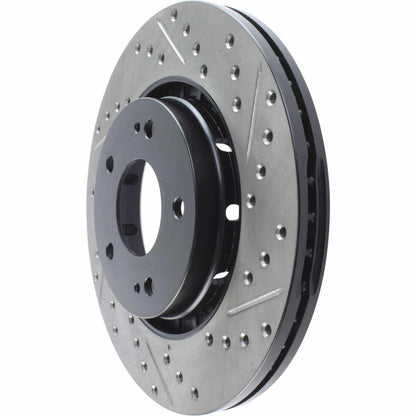 StopTech Sport Drilled/Slotted Brake Rotor; Front Left