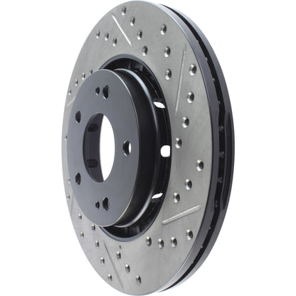 StopTech Sport Drilled/Slotted Brake Rotor; Front Left