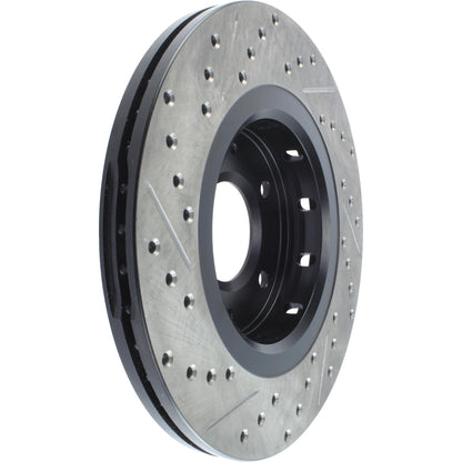 StopTech Sport Drilled/Slotted Brake Rotor; Front Left