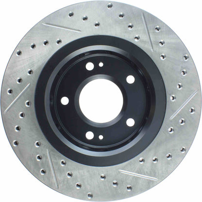 StopTech Sport Drilled/Slotted Brake Rotor; Front Right