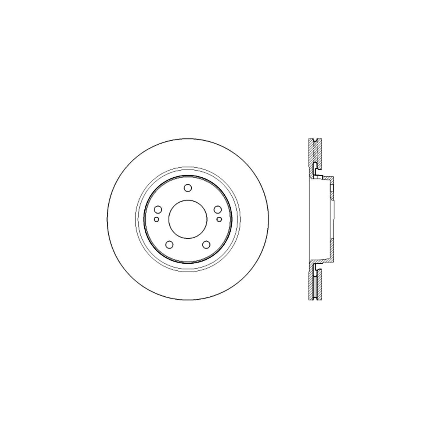 StopTech Sport Drilled/Slotted Brake Rotor; Front Right