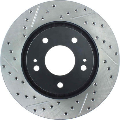 StopTech Sport Drilled/Slotted Brake Rotor; Front Right
