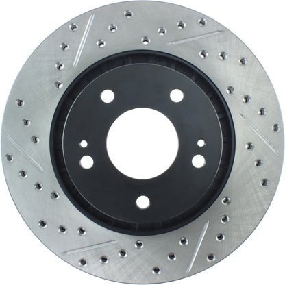 StopTech Sport Drilled/Slotted Brake Rotor; Front Right